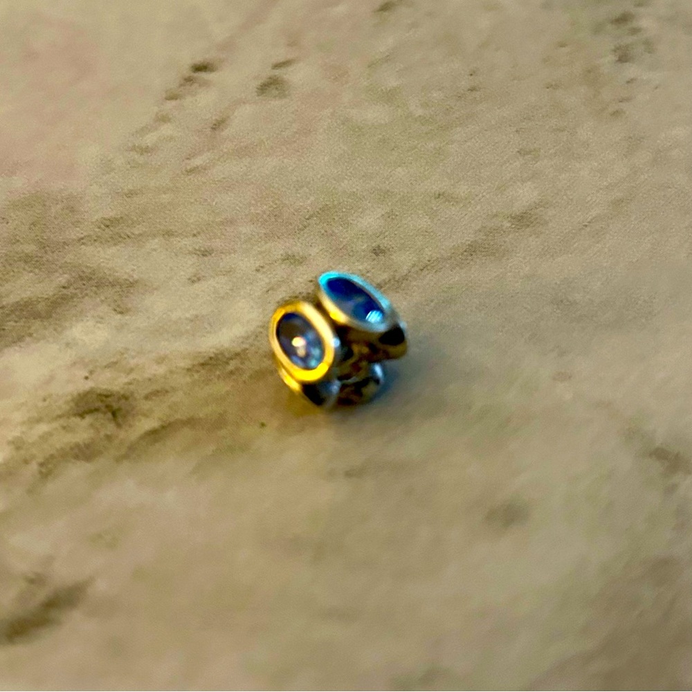 Blue gem stone Pandora charm.